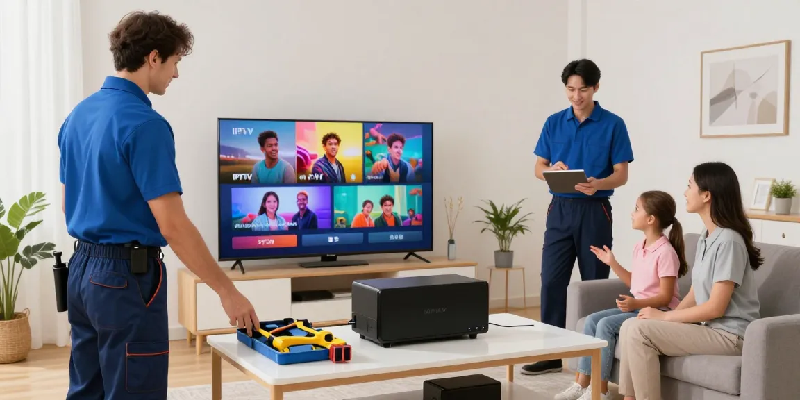 Local IPTV services setup by trusted provider, ensuring reliable streaming for family entertainment.