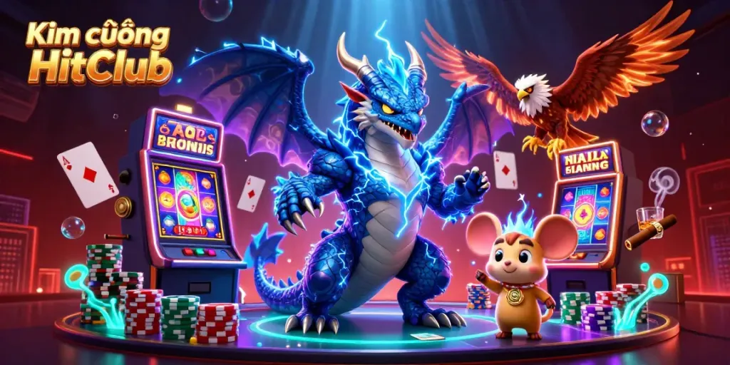 Experience the thrill of Kim cương HitClub with vibrant slot symbols, electrifying characters, and dynamic gameplay.