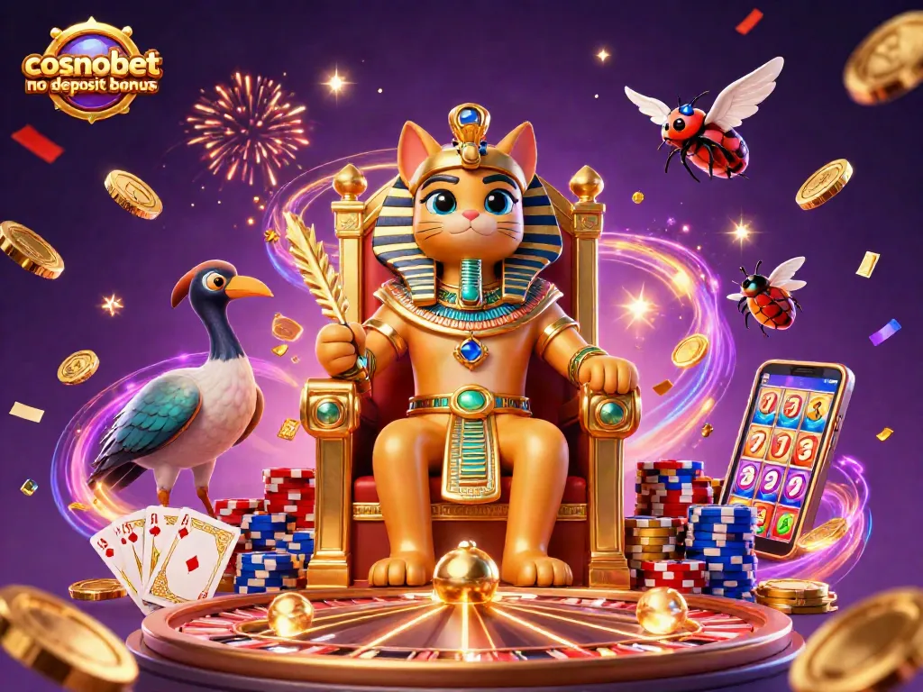 Claim your cosmobet no deposit bonus with exciting casino elements and vibrant graphics.