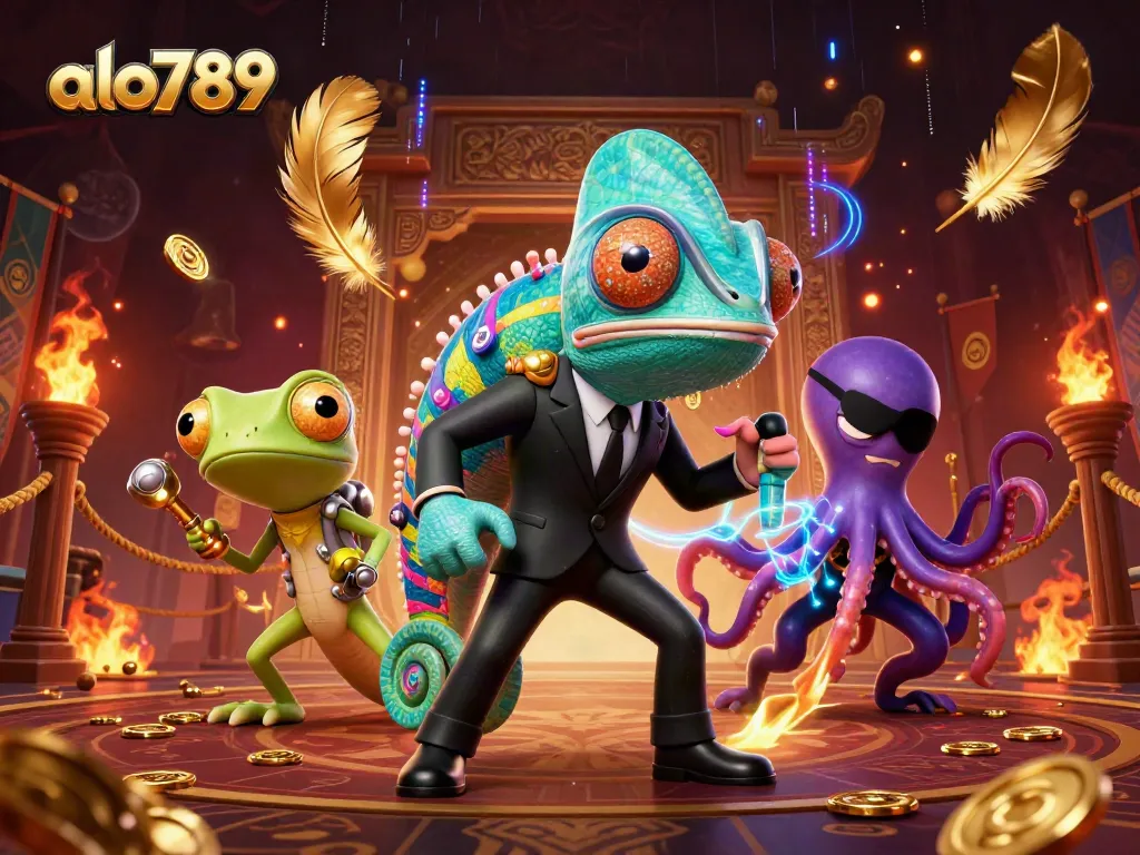 Experience thrilling gameplay with alo789's secret agent characters and vibrant casino elements.