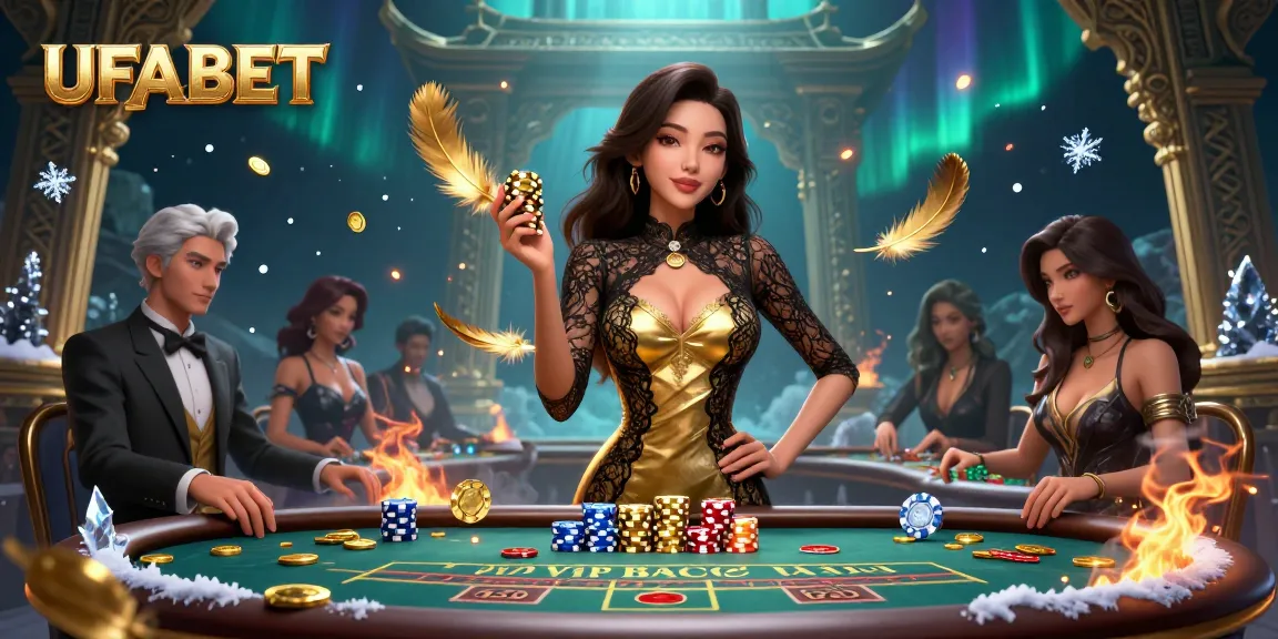 Experience high-stakes baccarat with UFABET's immersive rendering, showcasing glamour and excitement.