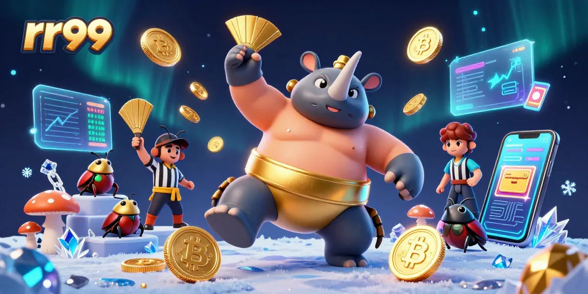 rr99 engages in thrilling gameplay with cartoon characters in a vibrant 3D casino environment.
