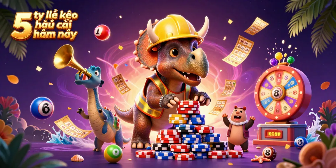 Engage with the world of tỷ lệ kèo nhà cái 5 hôm nay as characters build excitement with casino elements in a vibrant scene.