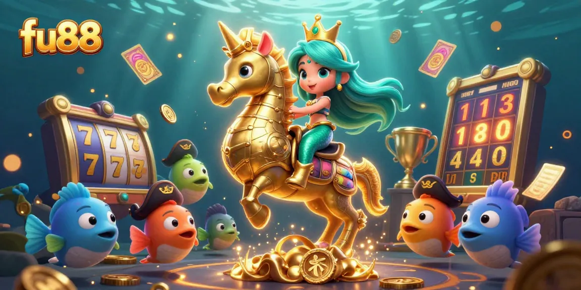 Experience thrilling slot games at fu88 with vibrant mermaid and underwater characters.