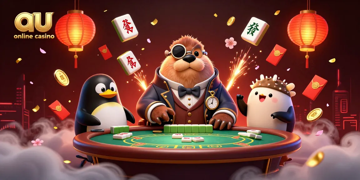 Engage in thrilling gameplay at au online casino with a jolly walrus at a poker table under the sea.